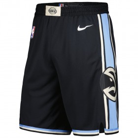 Uomo Atlanta Hawks Pantaloncini Nike 2023-24 City Edition Nero Swingman